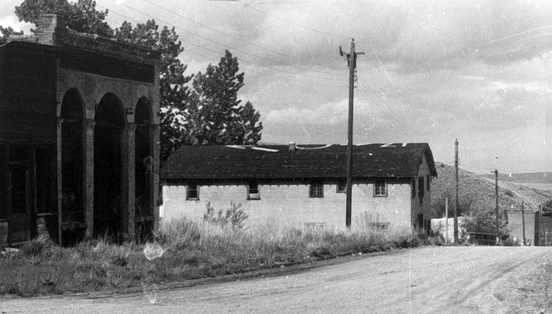 Midcentury (1960s?) photo of I.M. Building and Broadway Street